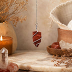 Red Jasper Raw Gemstone Pendulum