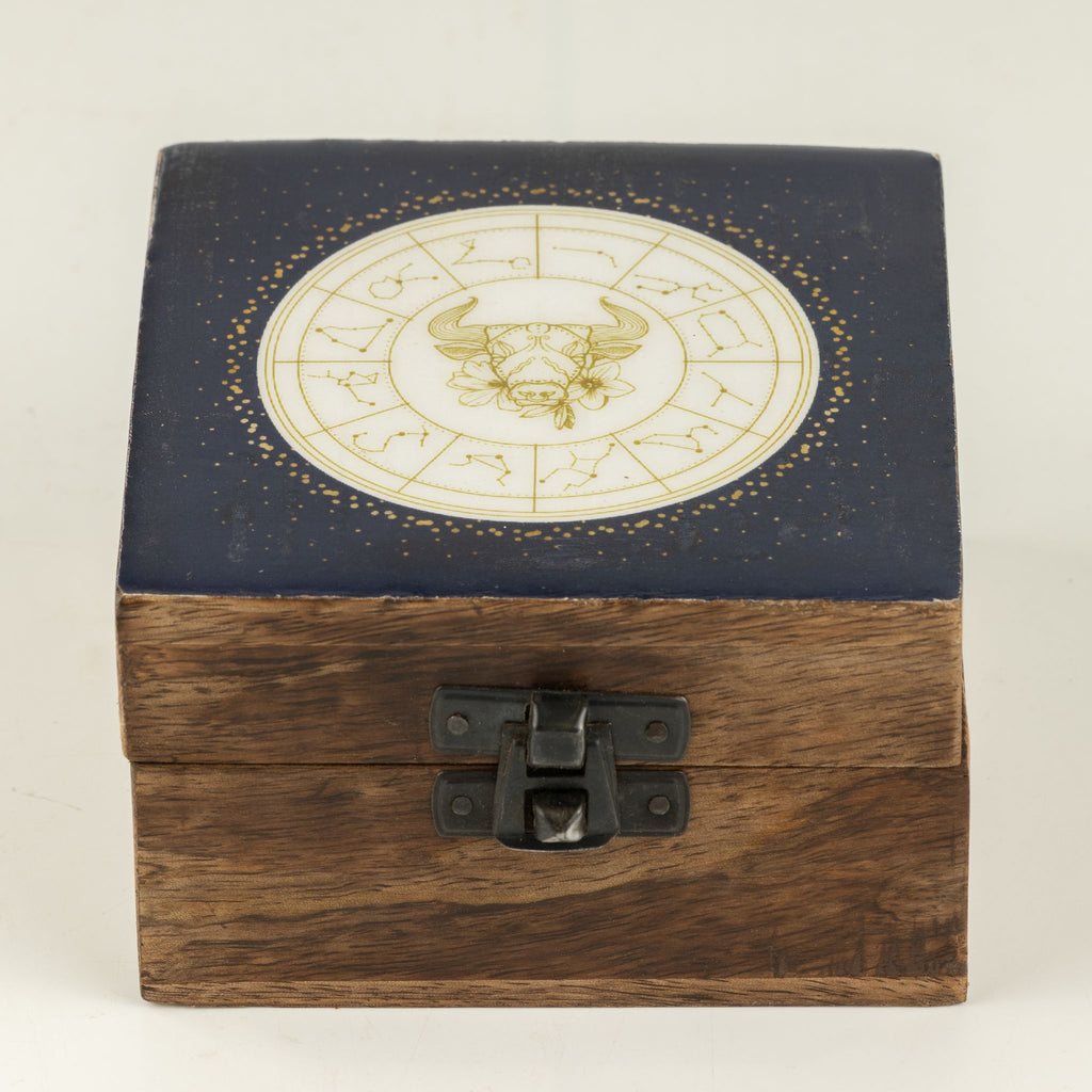 Taurus Small Enamelled Keepsake Box