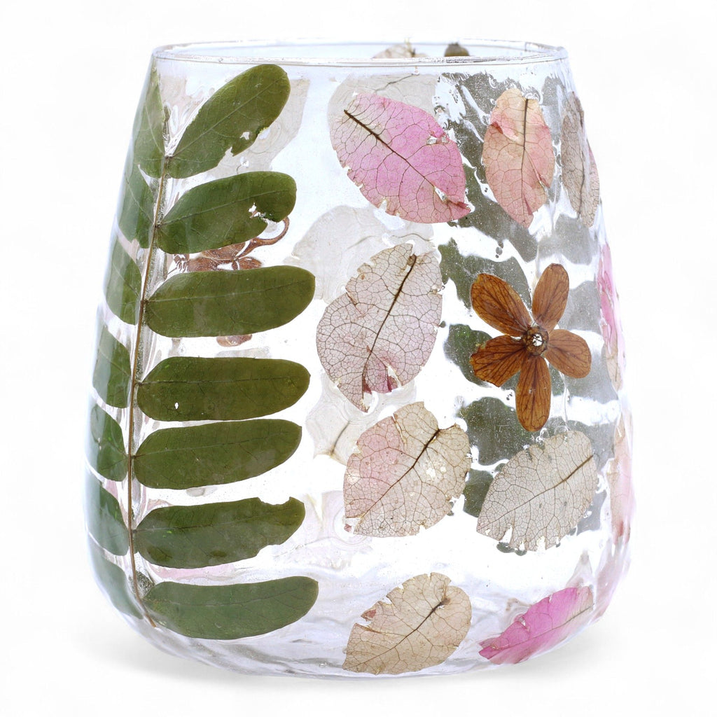 The Beltane Vessel — Pressed Botanical Candle Holder