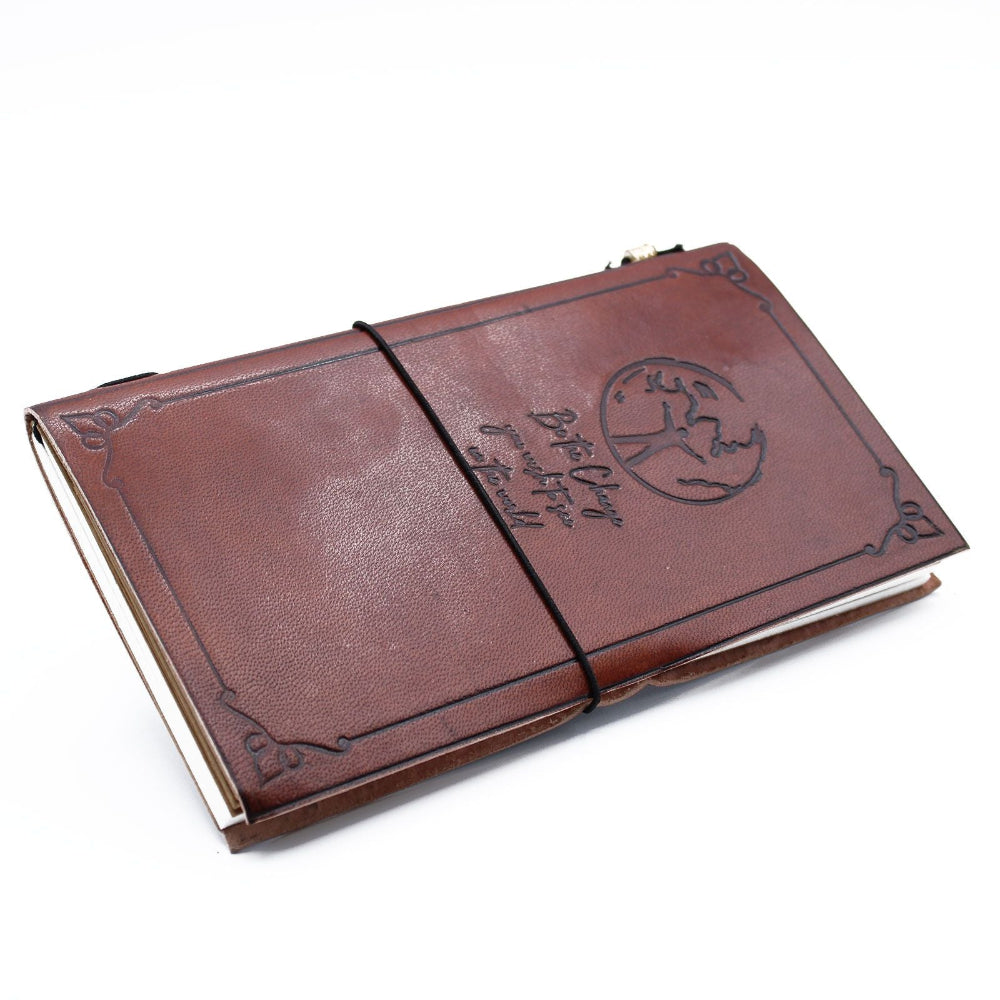 Be the Change Handmade Brown Leather Journal  Brown (80 pages)