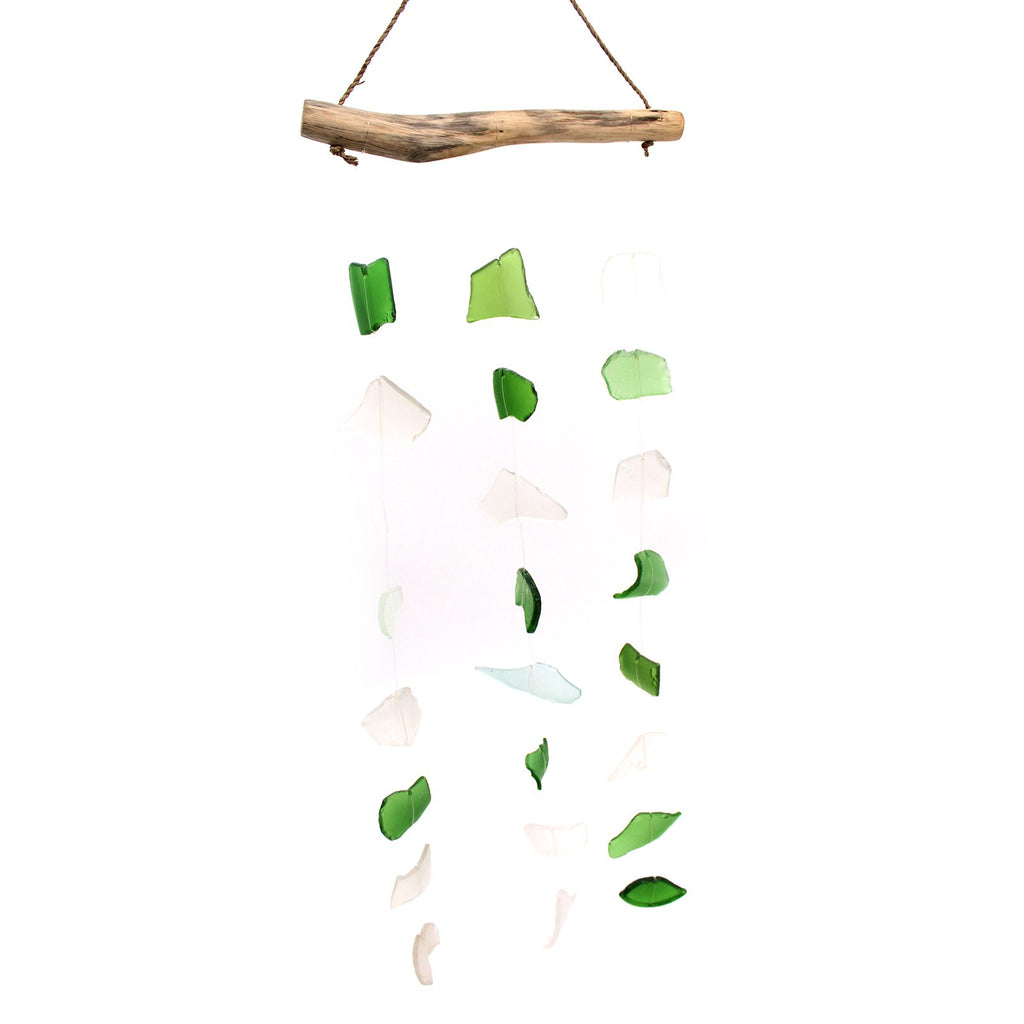 Green & White Three Drop