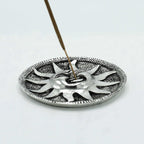 Polished Aluminium Sun Incense Stick Holder | 9cm