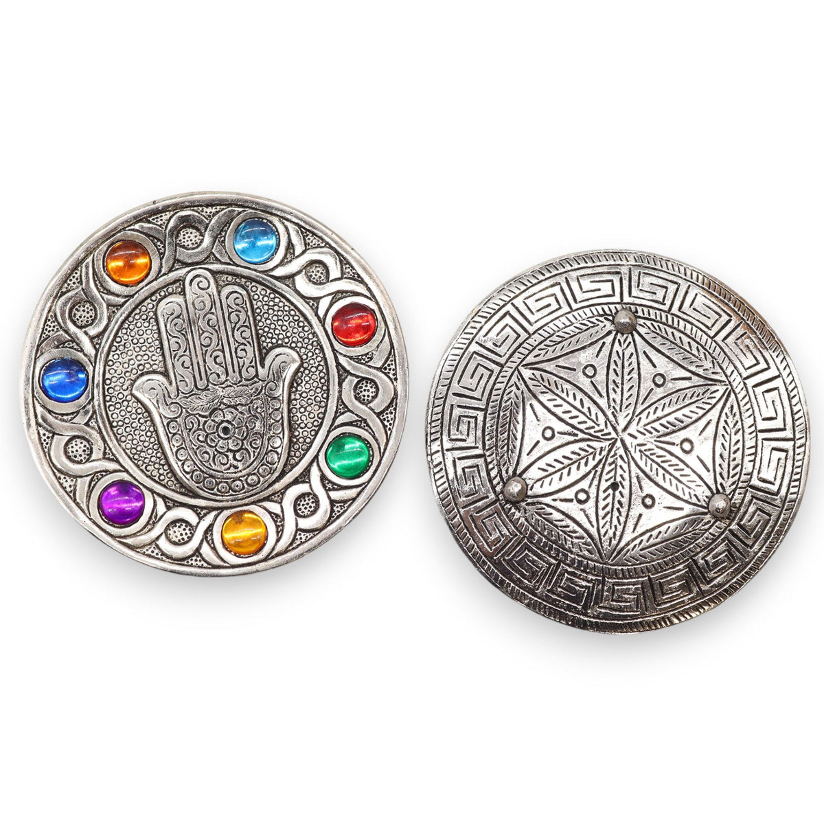 Seven Chakra Hamsa Incense Stick Holder | 11.5cm