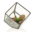 Geometric Crystal Display Terrarium — Cube on Corner