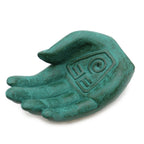 Earth Protect Hand Incense Burner - Green Stone Ritual Holder