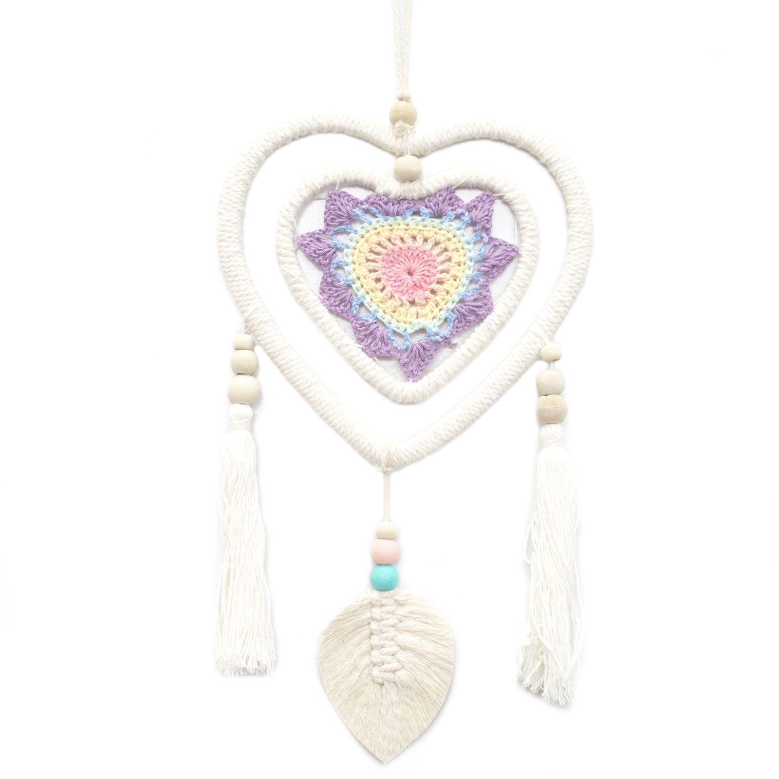 Multi Heart Dreamcatcher | Medium 35cm | Handmade in Bali
