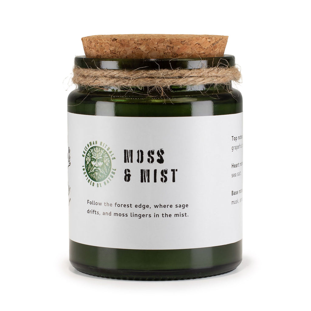 Greenman Moss & Mist Woodwick Soy Candle