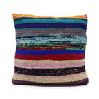Charcoal Greys Rag Rug Cushion Cover | Recycled Cotton | Handmade in India