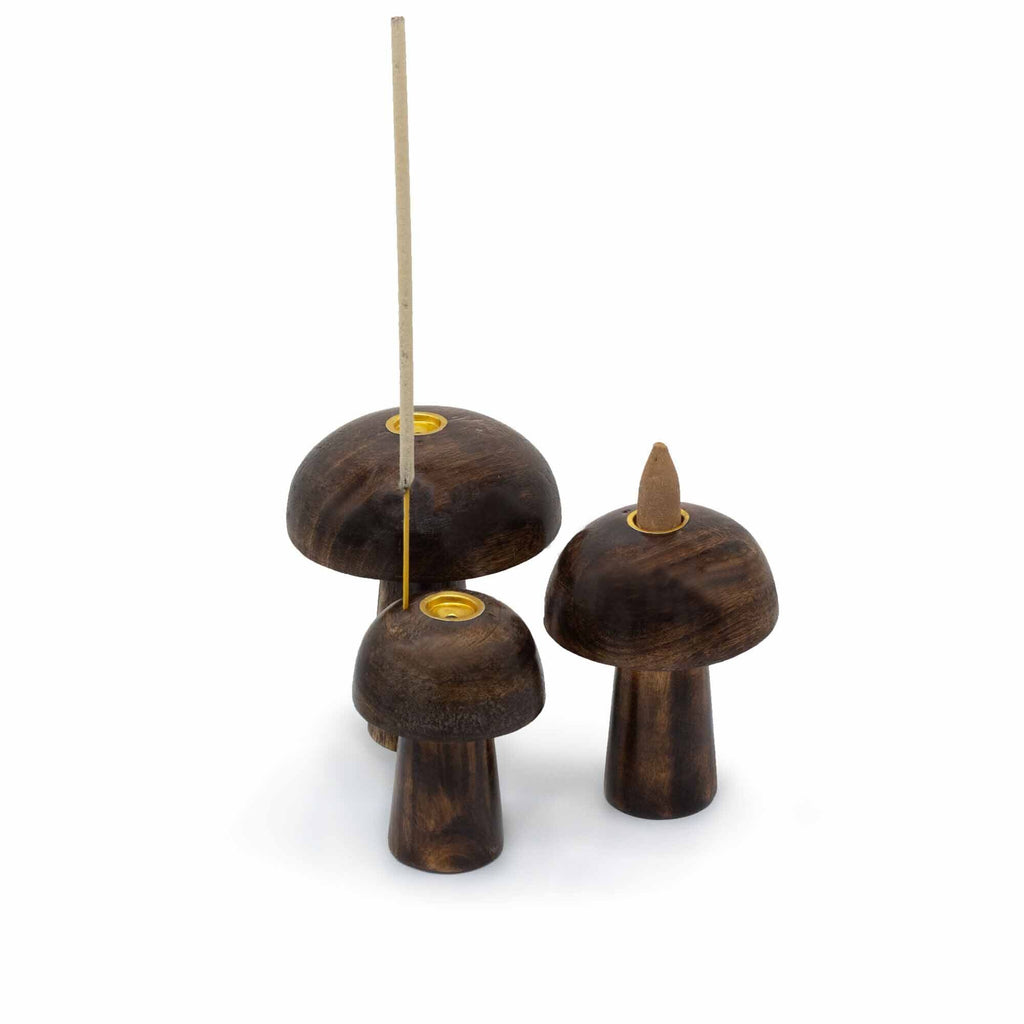 Set of 3 Incense Cone Mushrooms