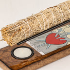 Three of Swords Large Enamelled Sage Stick Burner