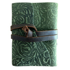 Green Maze Deckle-Edge Leather Notebook