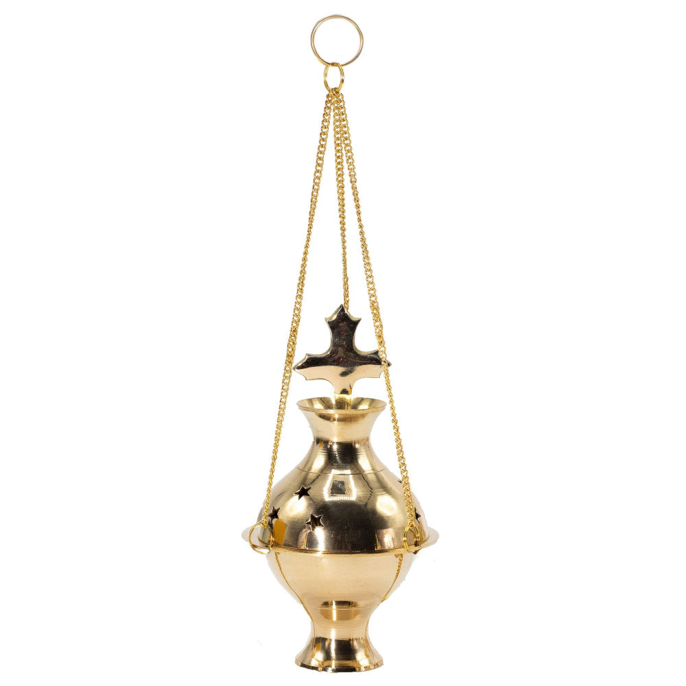 Cross Hanging Brass Incense Burner