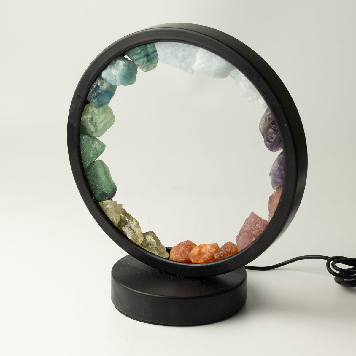 Gemstone Halo Lamp - 7 Chakra - Seven Gemstones