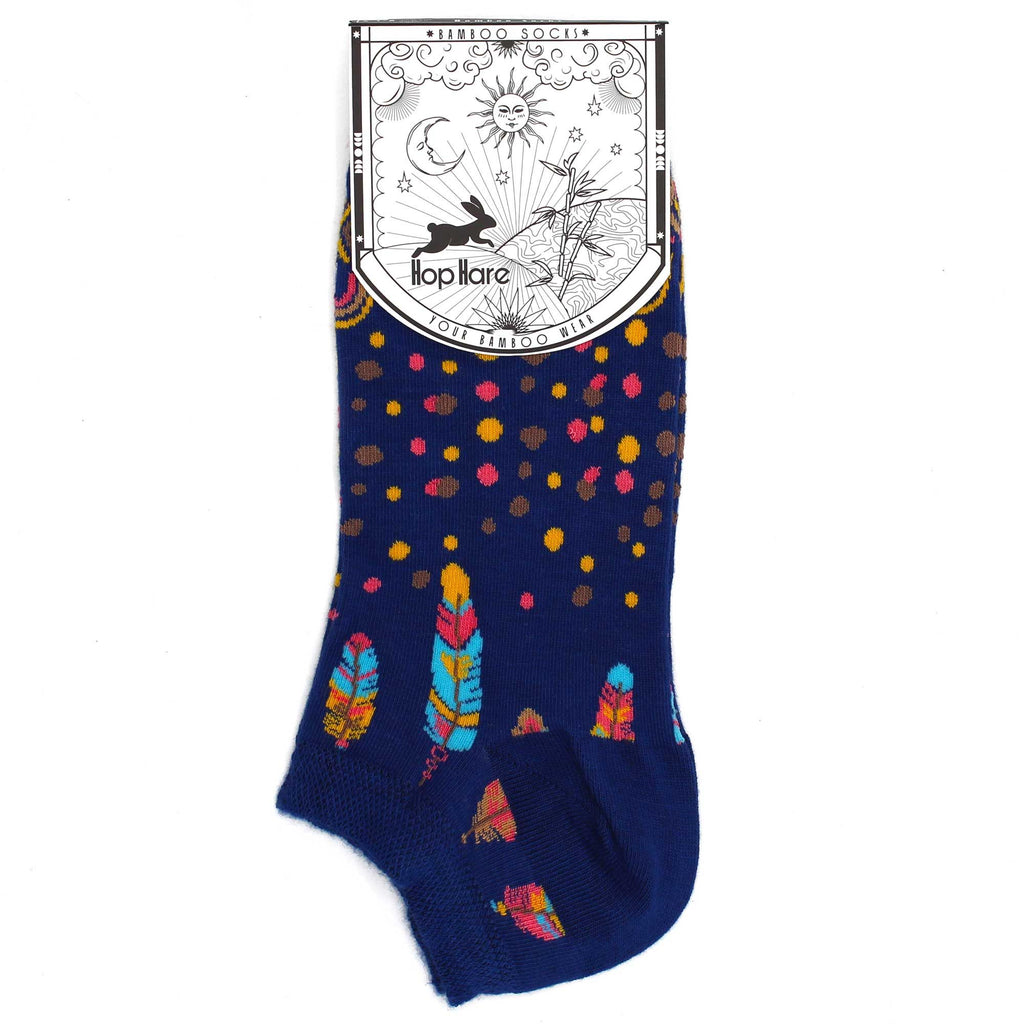 S/M Hop Hare Bamboo Socks Low Indian Feathers