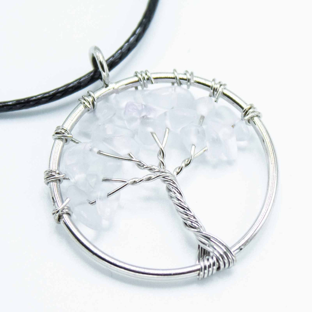 Rock Crystal Tree of Life Pendant