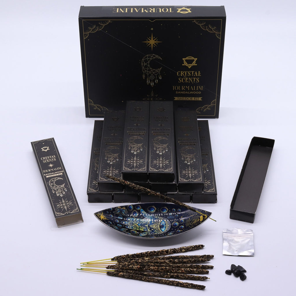 Sandalwood Tourmaline Crystal Scents Smudge Incense