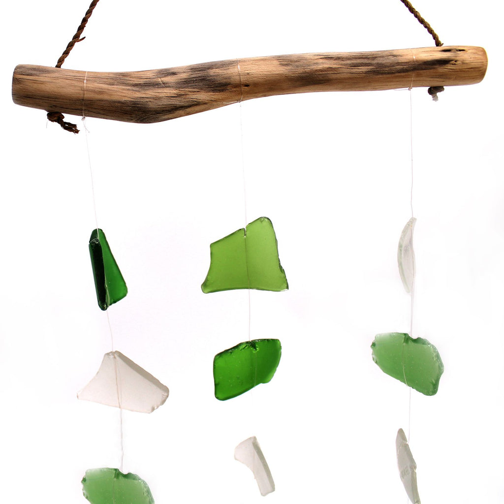 Green & White Three Drop