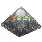 Midnight Pentagon Orgonite Pyramid | 70mm EMF Protection & Spiritual Healing