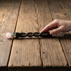 Silver Rose Quartz Sphere Twisted Healing Wand