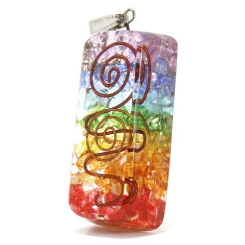 Rainbow Copper Attractor Orgonite Power Pendant | Energy Healing Jewellery