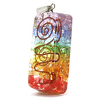 Rainbow Copper Attractor Orgonite Power Pendant | Energy Healing Jewellery