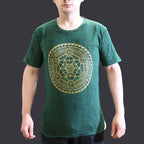 Chakra Green Stone Washed T-Shirt Small