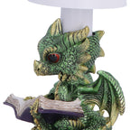 Bookwyrm Green Reading Dragon Lamp | 24.4cm