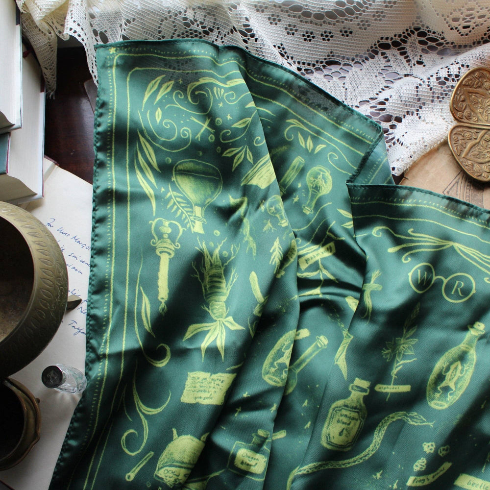 The Encyclopedia of Potion Making Bookish Scarf