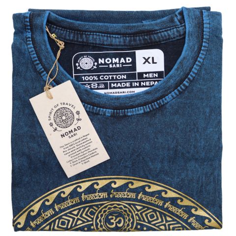 Chakra Stone Washed T-Shirt - Blue - XLarge