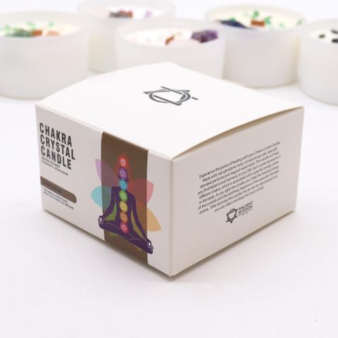 Seven Chakra Large Crystal Candle