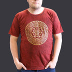 Chakra Maroon  Stone Washed T-Shirt X Large