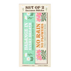 Set of 2 No Rain, No Flowers Incense Stick Packs