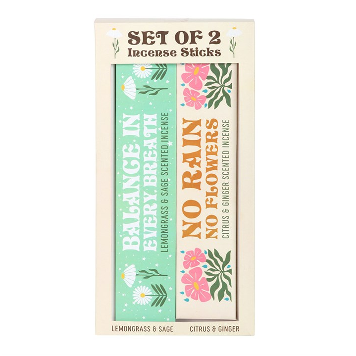 Set of 2 No Rain, No Flowers Incense Stick Packs