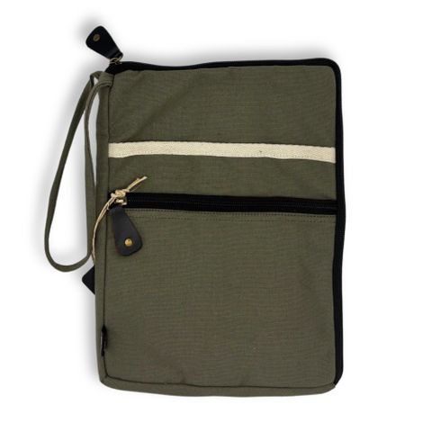 Olive Canvas Tablet Pouch ( 21x29cm )