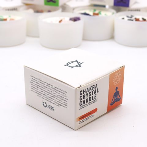 Sacral Chakra Crystal Candle
