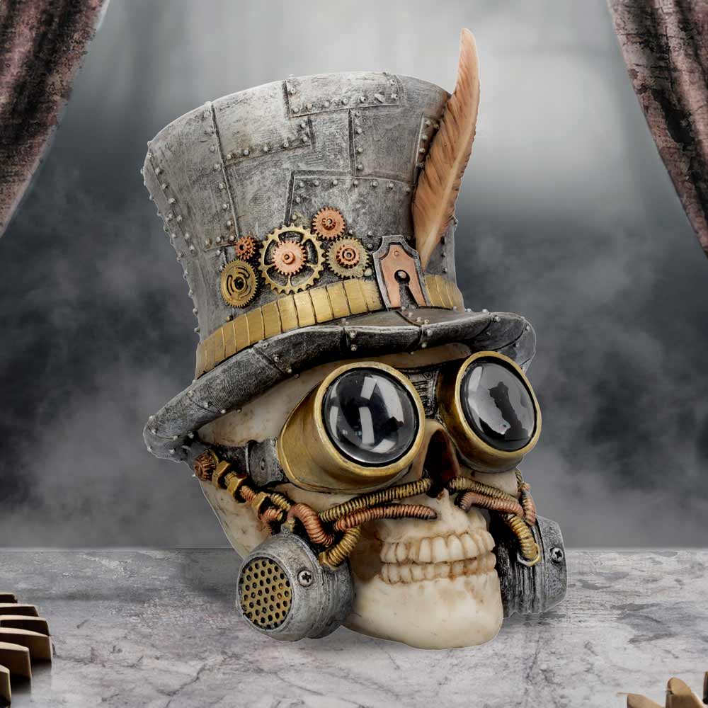 Count Archibald Steampunk Top Hat Skull