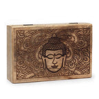 Buddha Face Black Engraved Big Rectangle Box