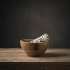 Hamsa Wooden Ritual Bowl — 13×7cm