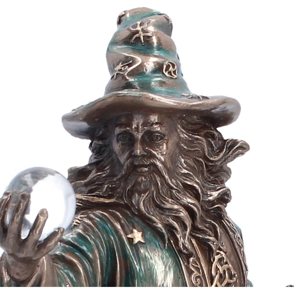 The Sorcerer Bronze Figurine 20cm | Wizard & Arcane Magic Statue
