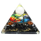 Midnight Pentagon Orgonite Pyramid | 70mm EMF Protection & Spiritual Healing