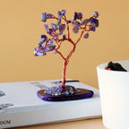 Amethyst on Natural Agate Base Gemstone Tree 35 stone