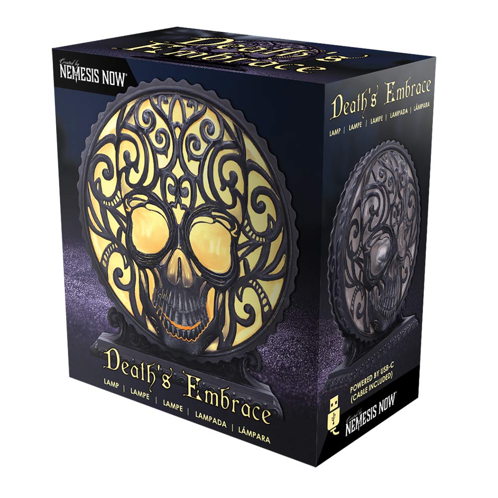 Death’s Embrace Gothic Skull Lamp | 20.2cm