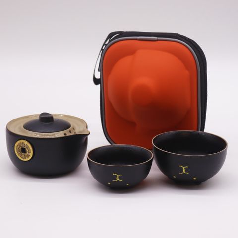 Money Cat Teapot Set Black