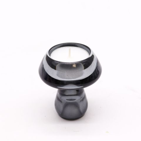 Midnight Grey Mushroom Flip Dinner Candle / Tealight Holder