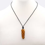 Golden Quartz Laced Gemstone Flat Point Pendant
