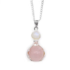 Rose Quartz Gemstone Healing Hands Pendant