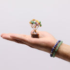 Mini Gemstone Tree On Wood Base - Multi Stone (15 stones)