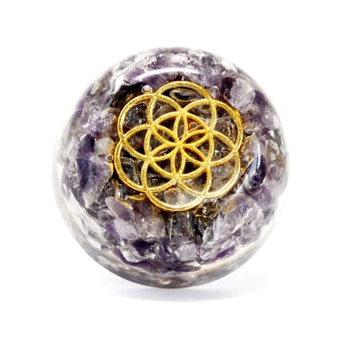 Amethyst Dome Orgonite Desk Power Pack | EMF Protection & Healing Energy