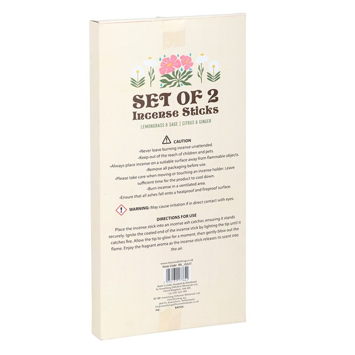Set of 2 No Rain, No Flowers Incense Stick Packs