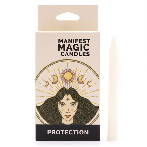 Ivory Manifest Magic Candles – Pack of 12 | Purity, Peace & New Beginnings